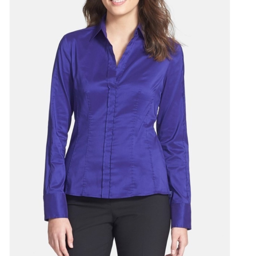 HUGO BOSS  Bashina Blouse in Purple - women's size 2